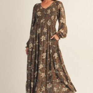 Smocked Floral Dress